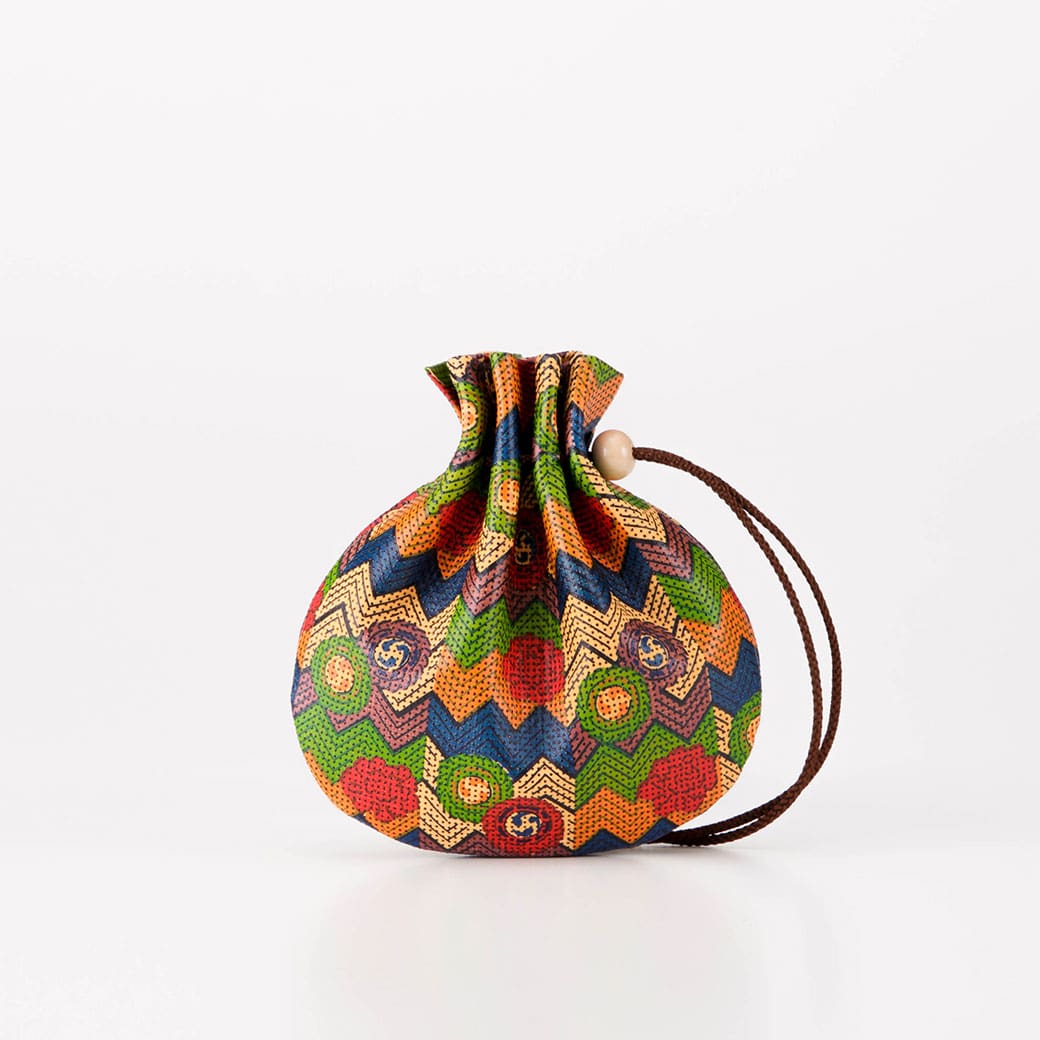 更紗 巾着［巴］